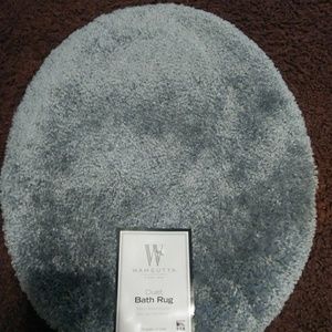 Wamsutta duet toilet lid cover in grey/chrome